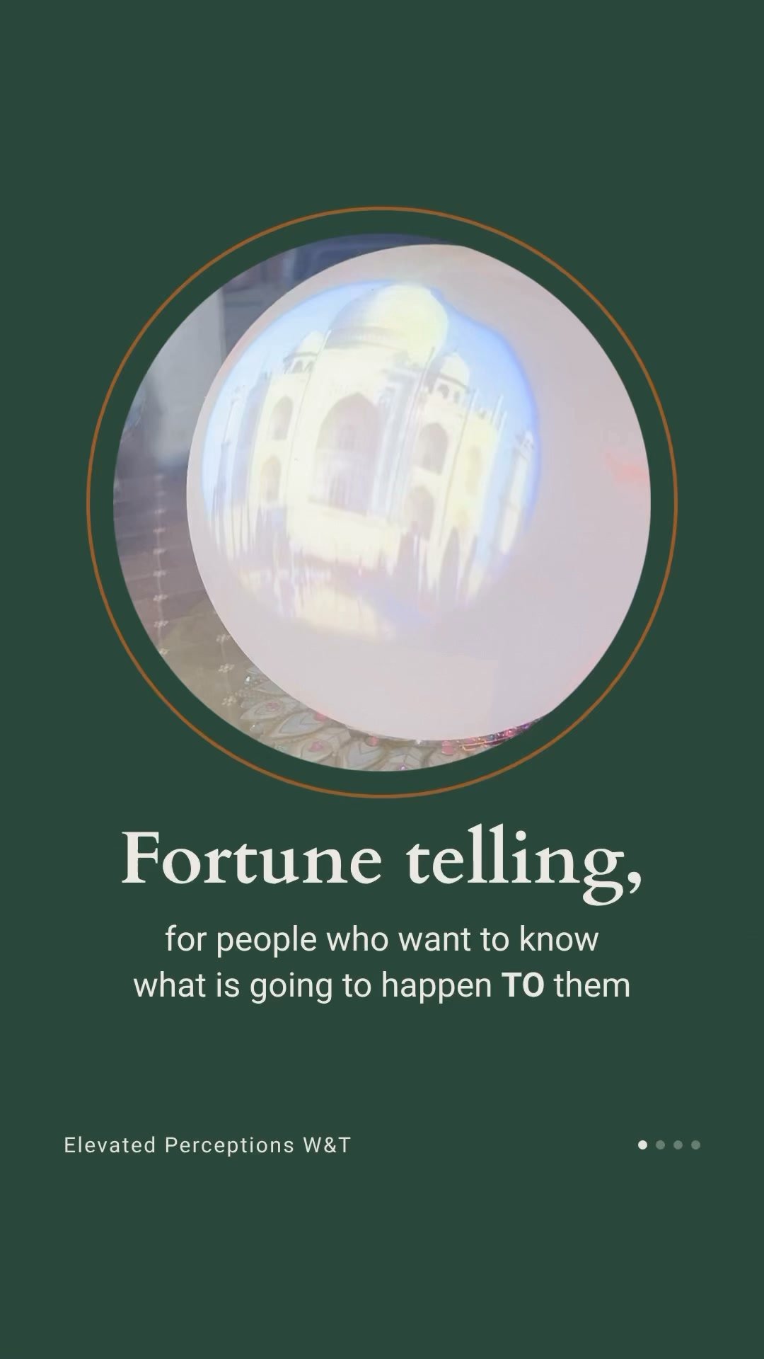 A fortune telling machine will tell you what is going to happen — still from the Instagram Reel